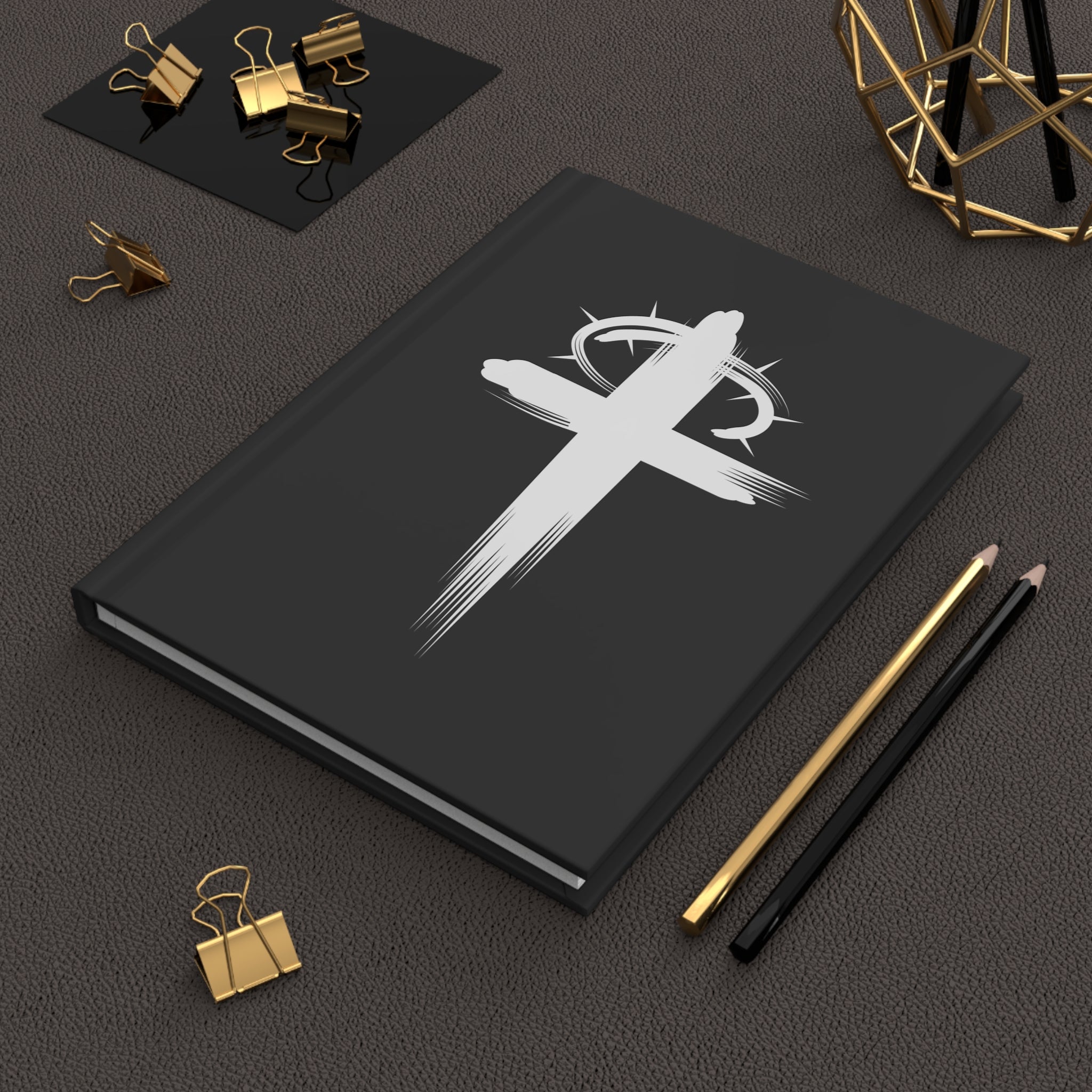 Crown of Thorns Hardcover Journal | Christian Inspirational Faith Notebook - Black