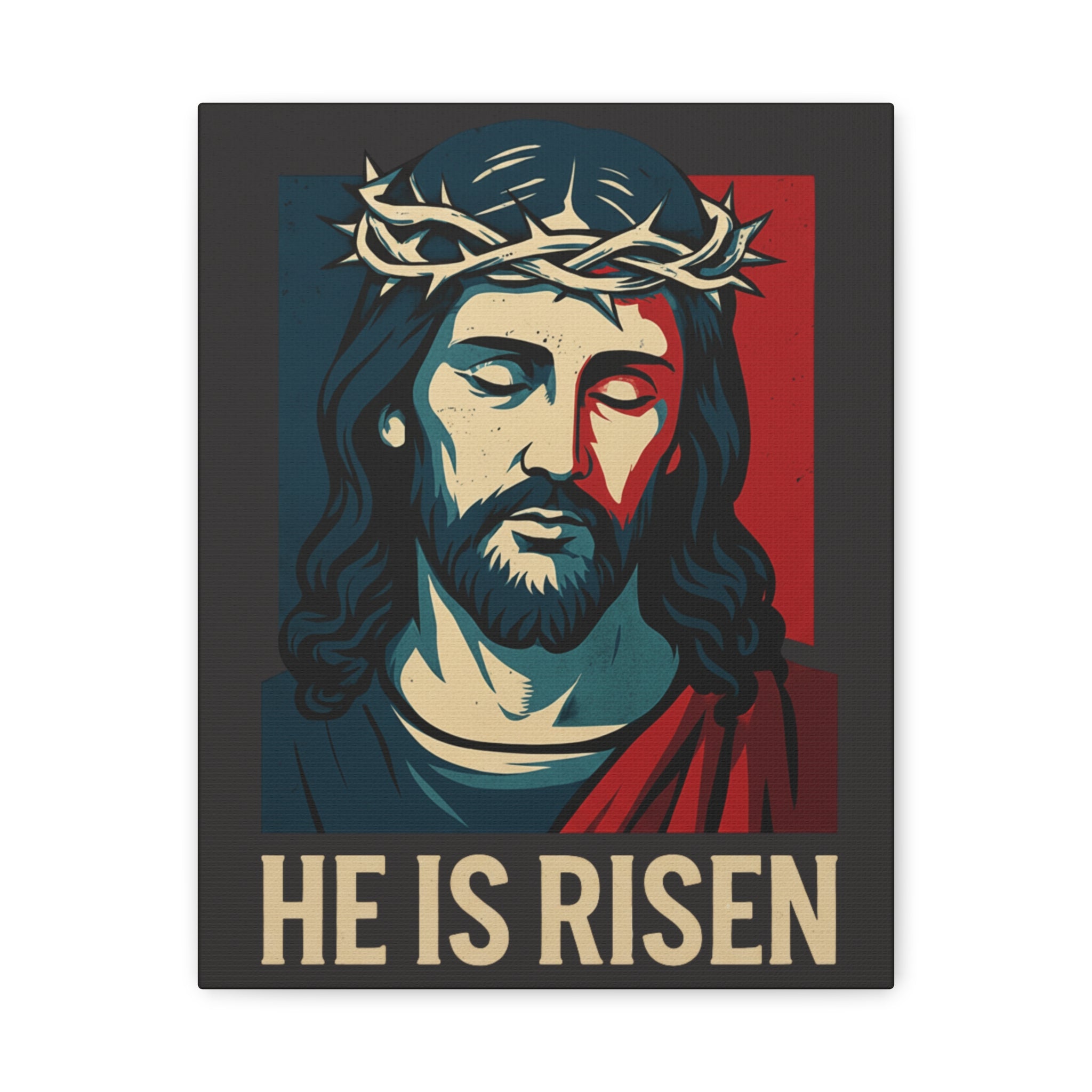 He Is Risen Vintage Canvas | Christian Wall Art