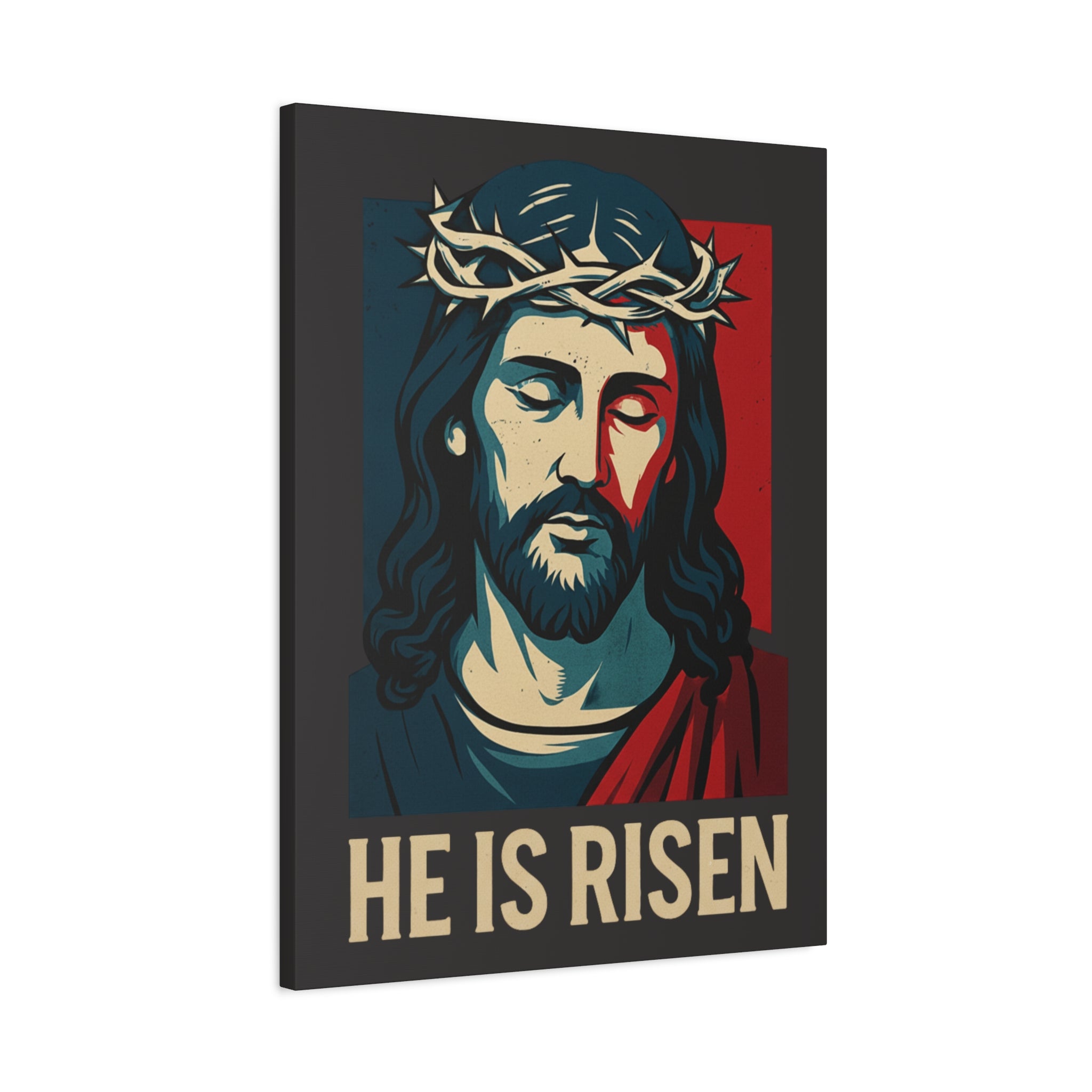 He Is Risen Vintage Canvas | Christian Wall Art