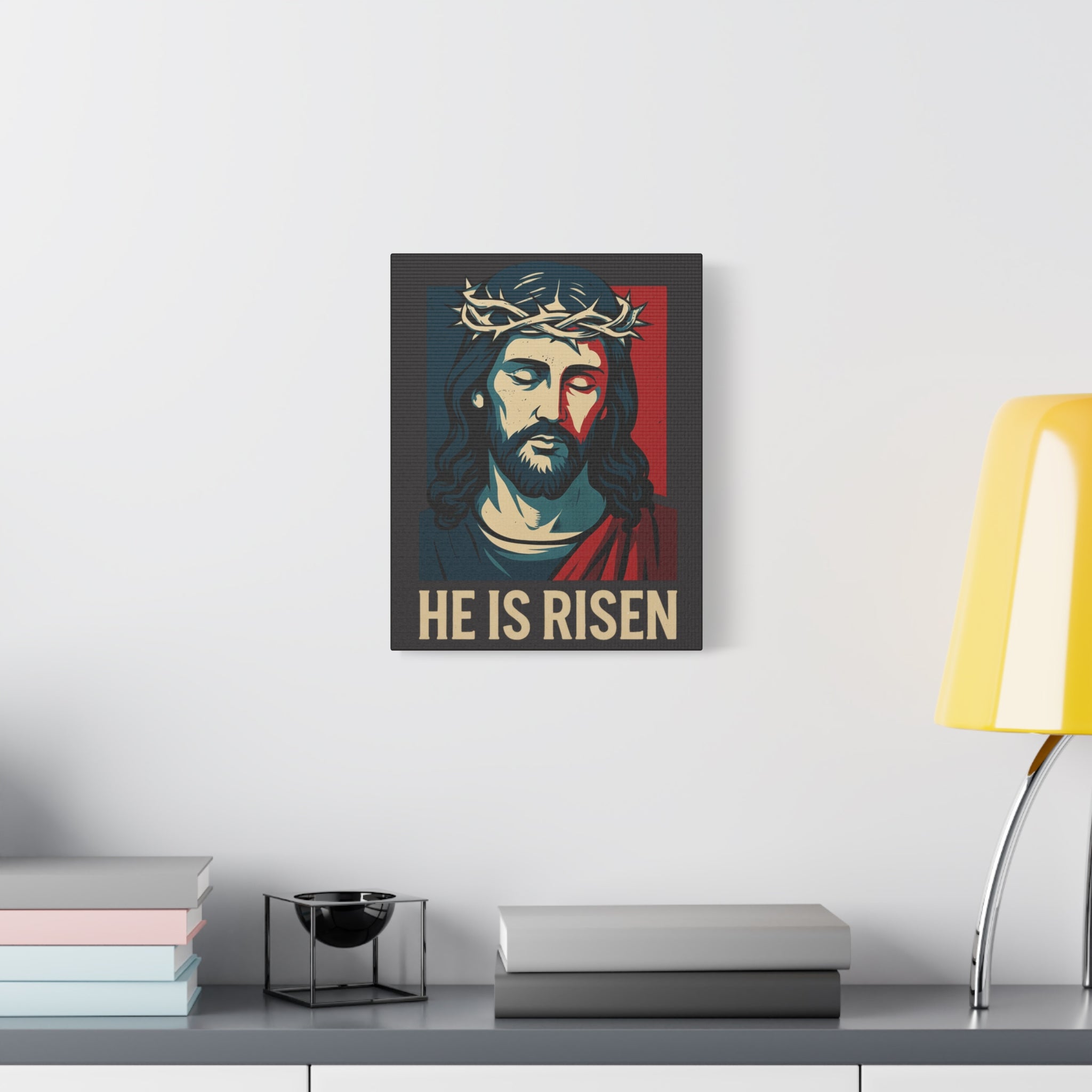 He Is Risen Vintage Canvas | Christian Wall Art
