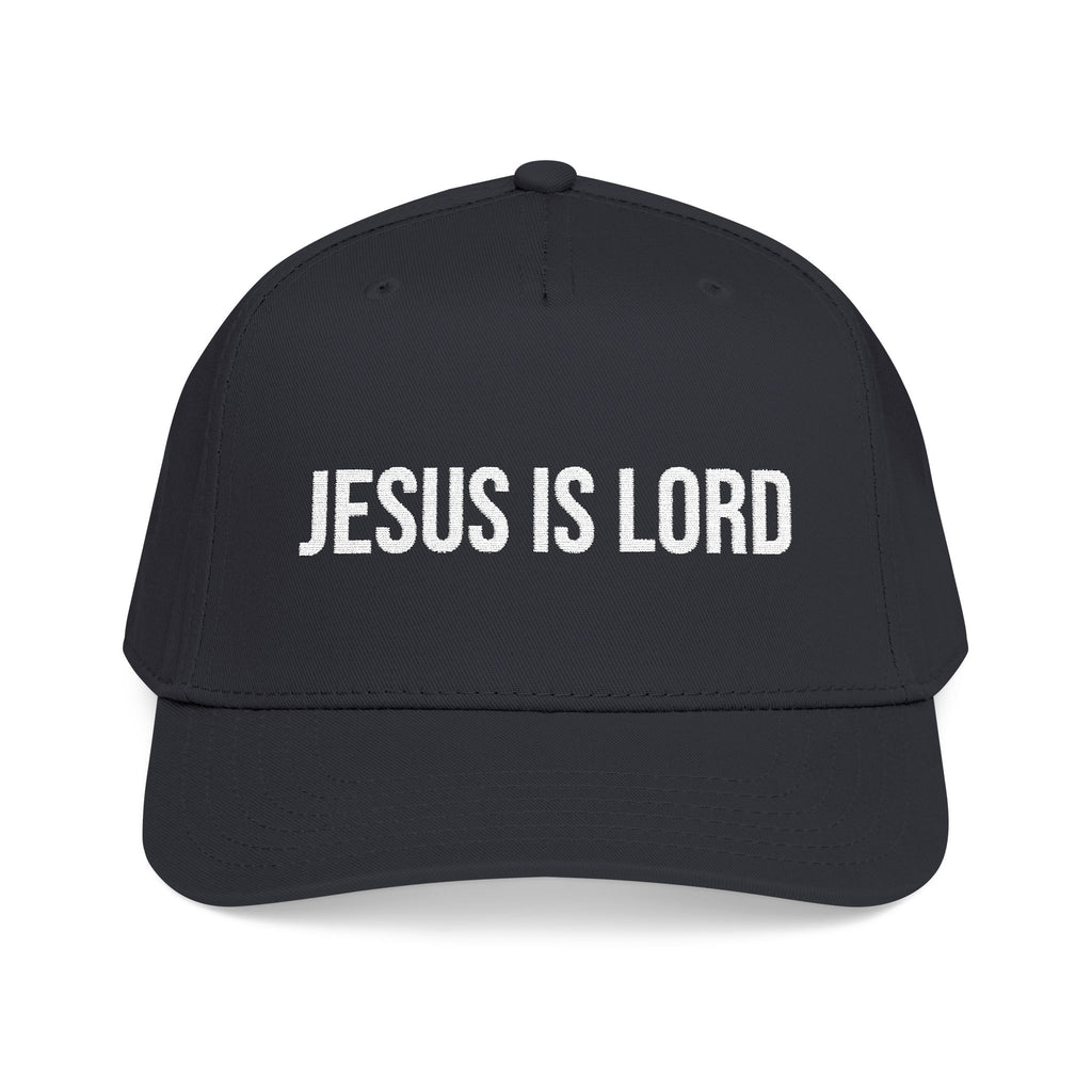 Black jesus is lord baseball hat front