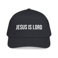 Black jesus is lord baseball hat front