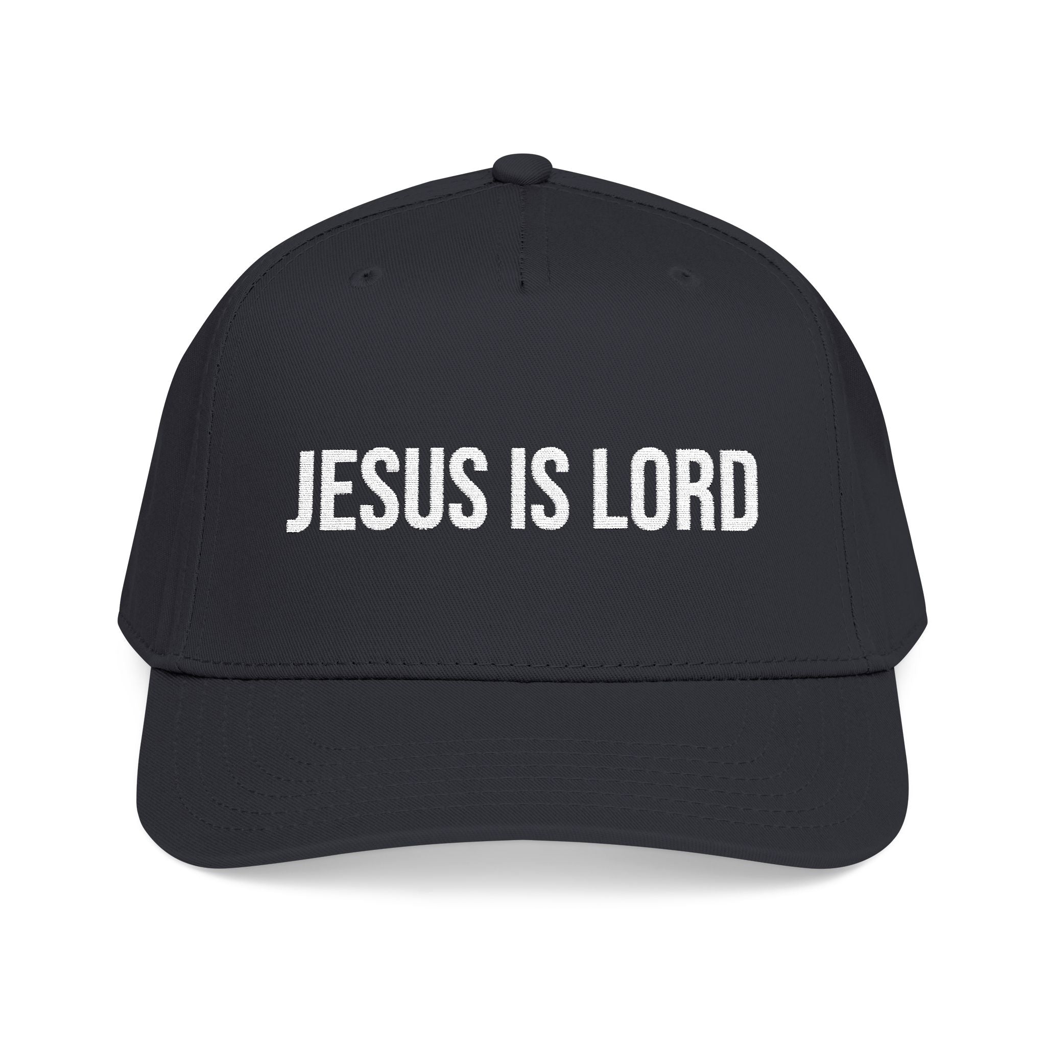 Black jesus is lord baseball hat front