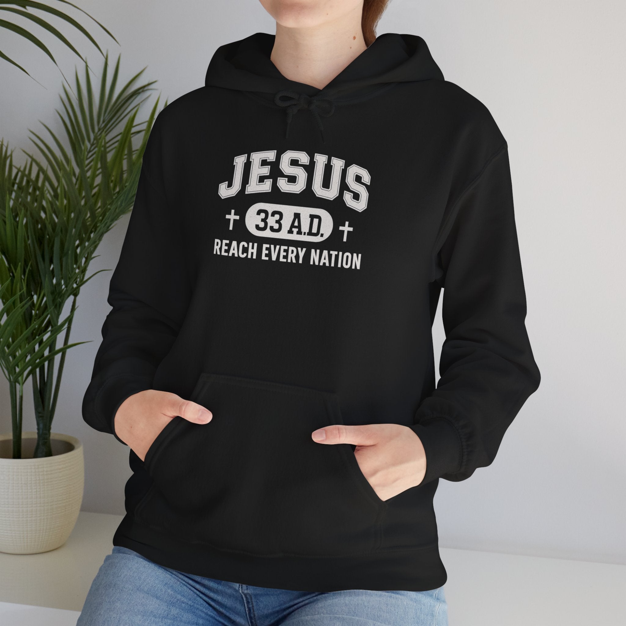 Black Jesus 33AD Hoodie model