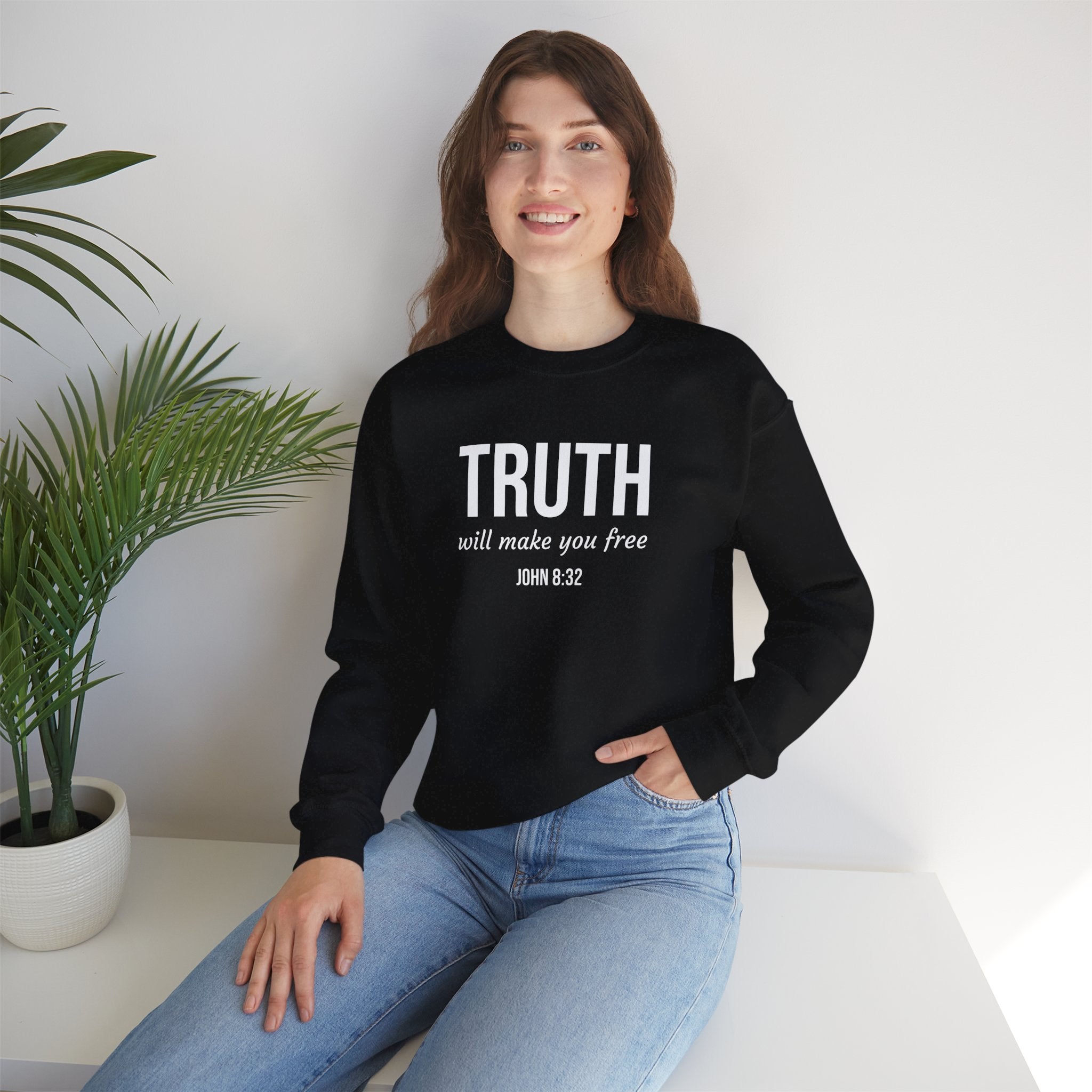 Black John 832 Christian Scripture Crewneck model 3