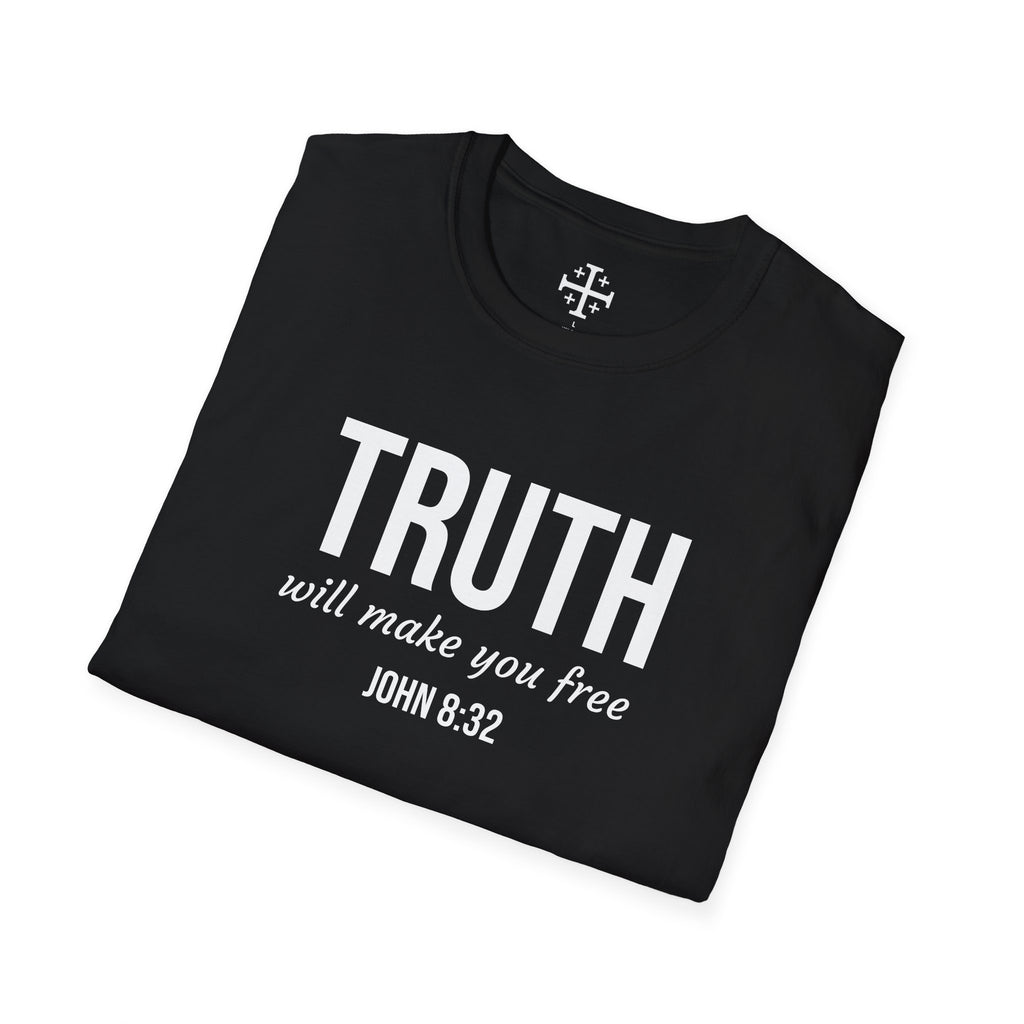 Black John 832 Christian T-Shirt folded