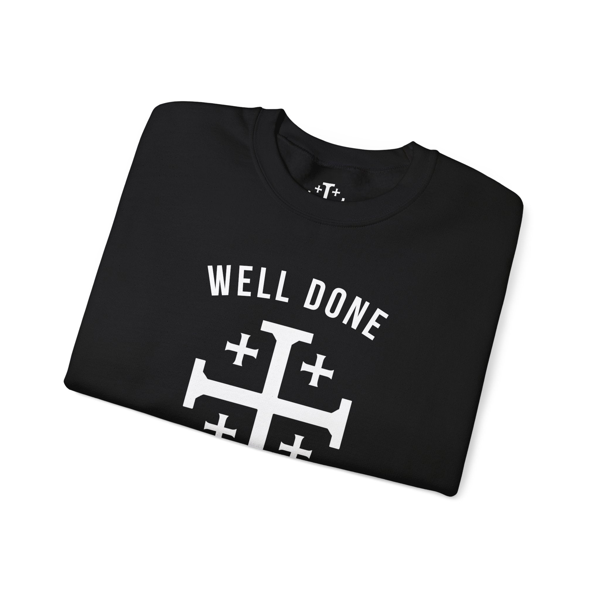 Black Matthew 2521 Christian Crewneck sweatshirt folded