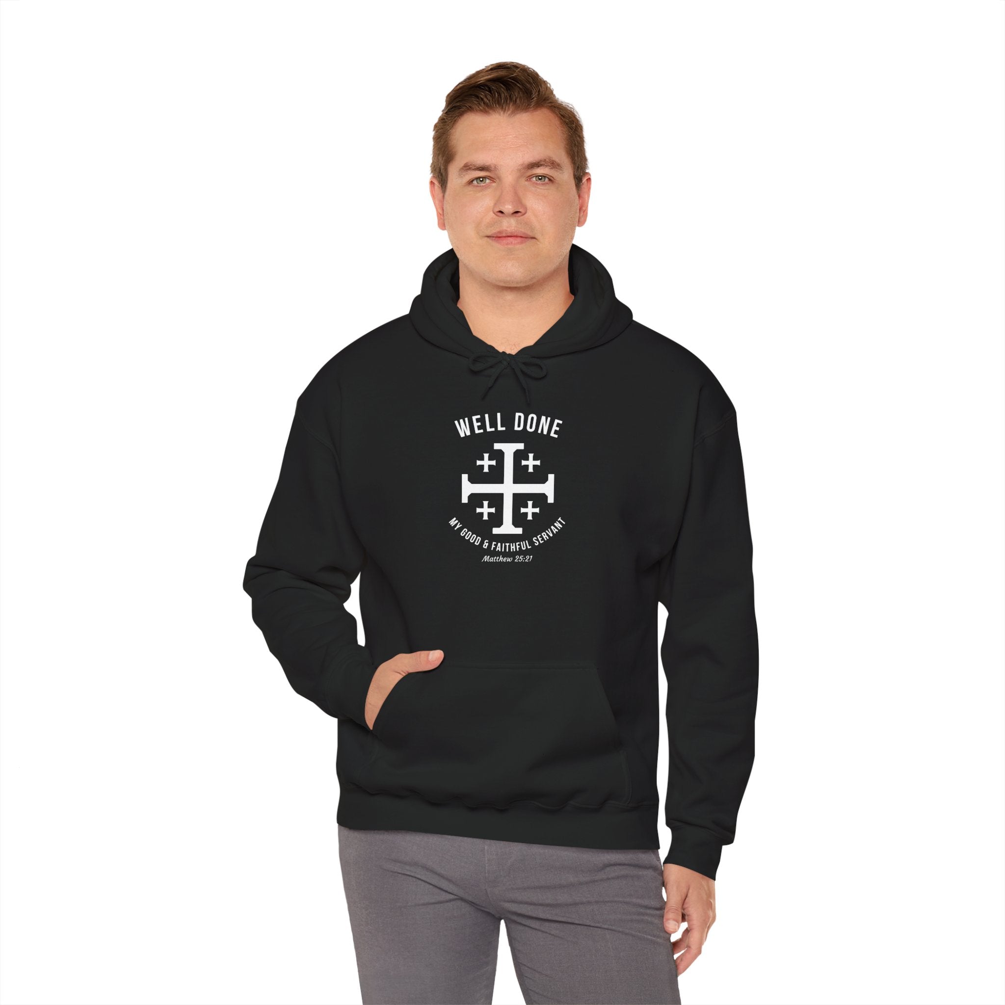 Black Matthew 2521 Christian Hoodie Model 1