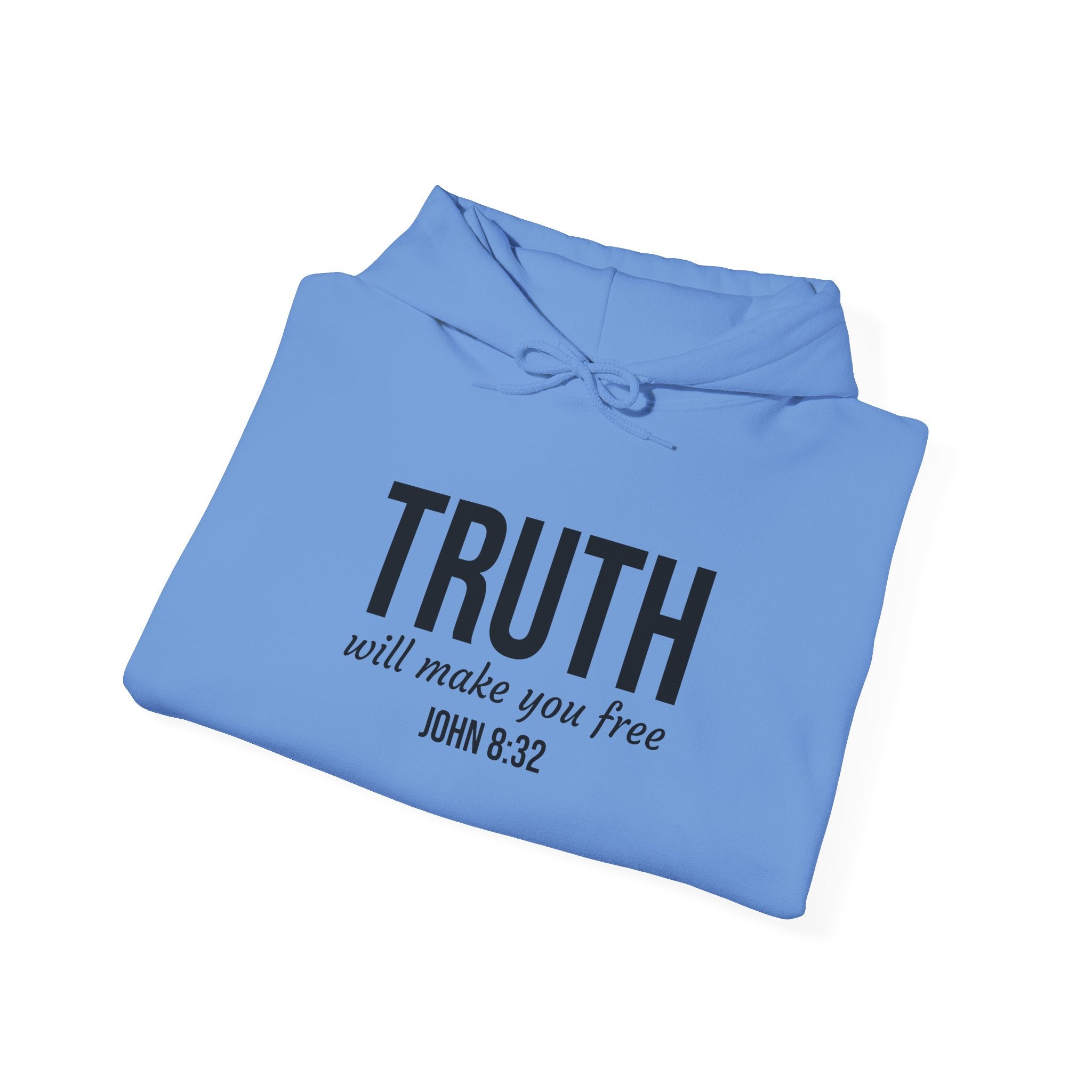 Carolina Blue John 832 Christian Hoodie Folded