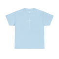 Light Blue Minimalistic Cross Womens Christian TShirt main