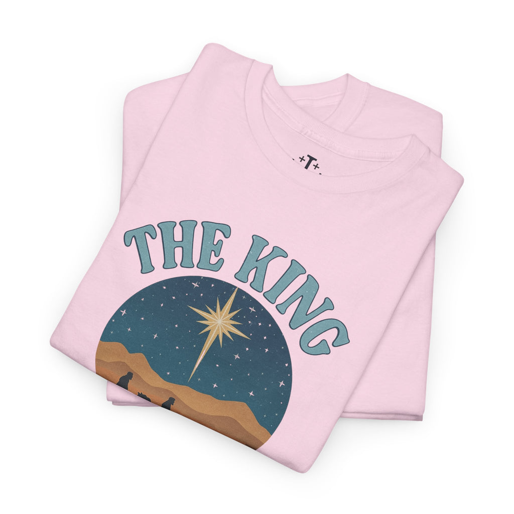 Light Pink King is born tshirt folded