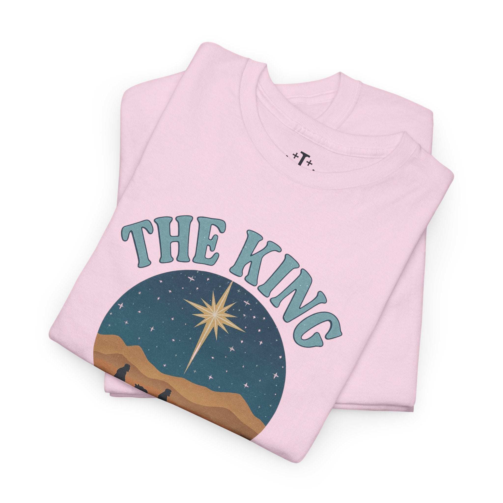 Light Pink King is born tshirt folded