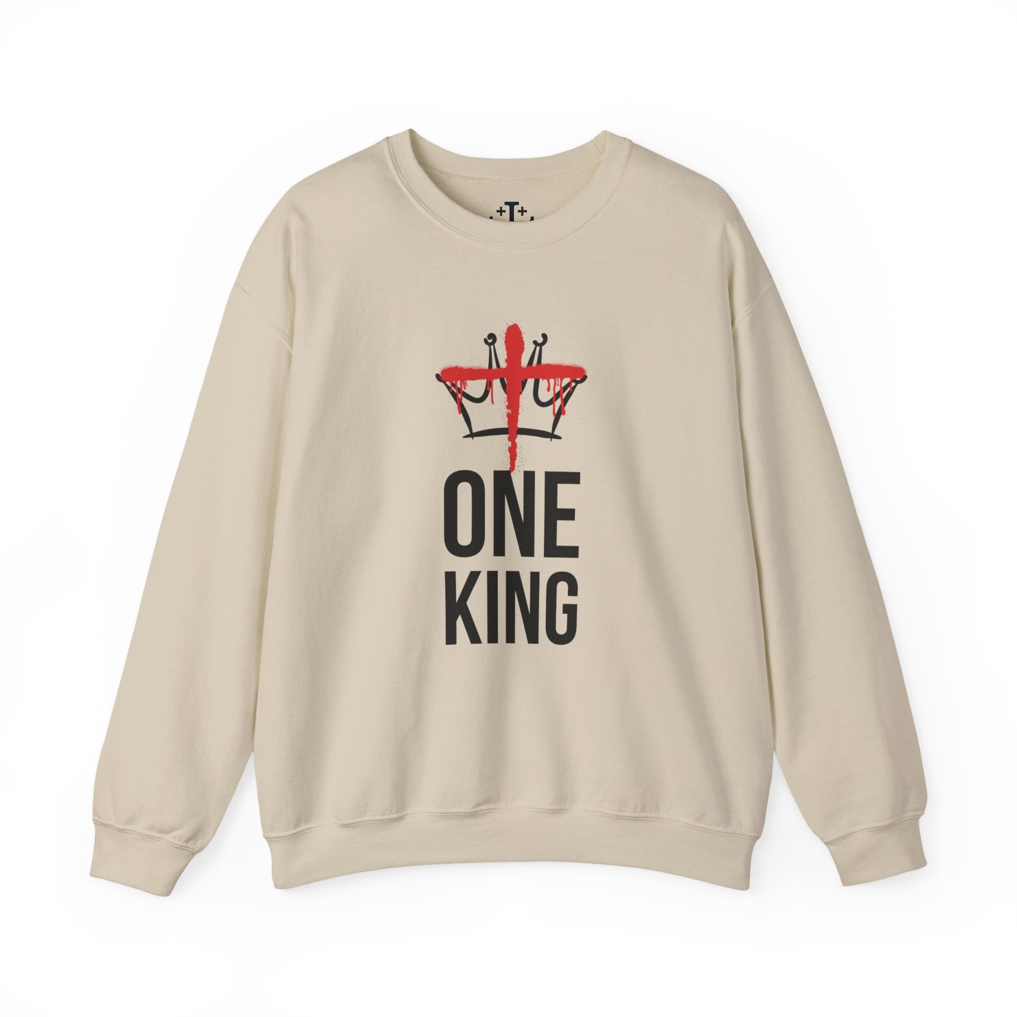 Sand Christ is the One King Christian Crewneck Sweatshirt main