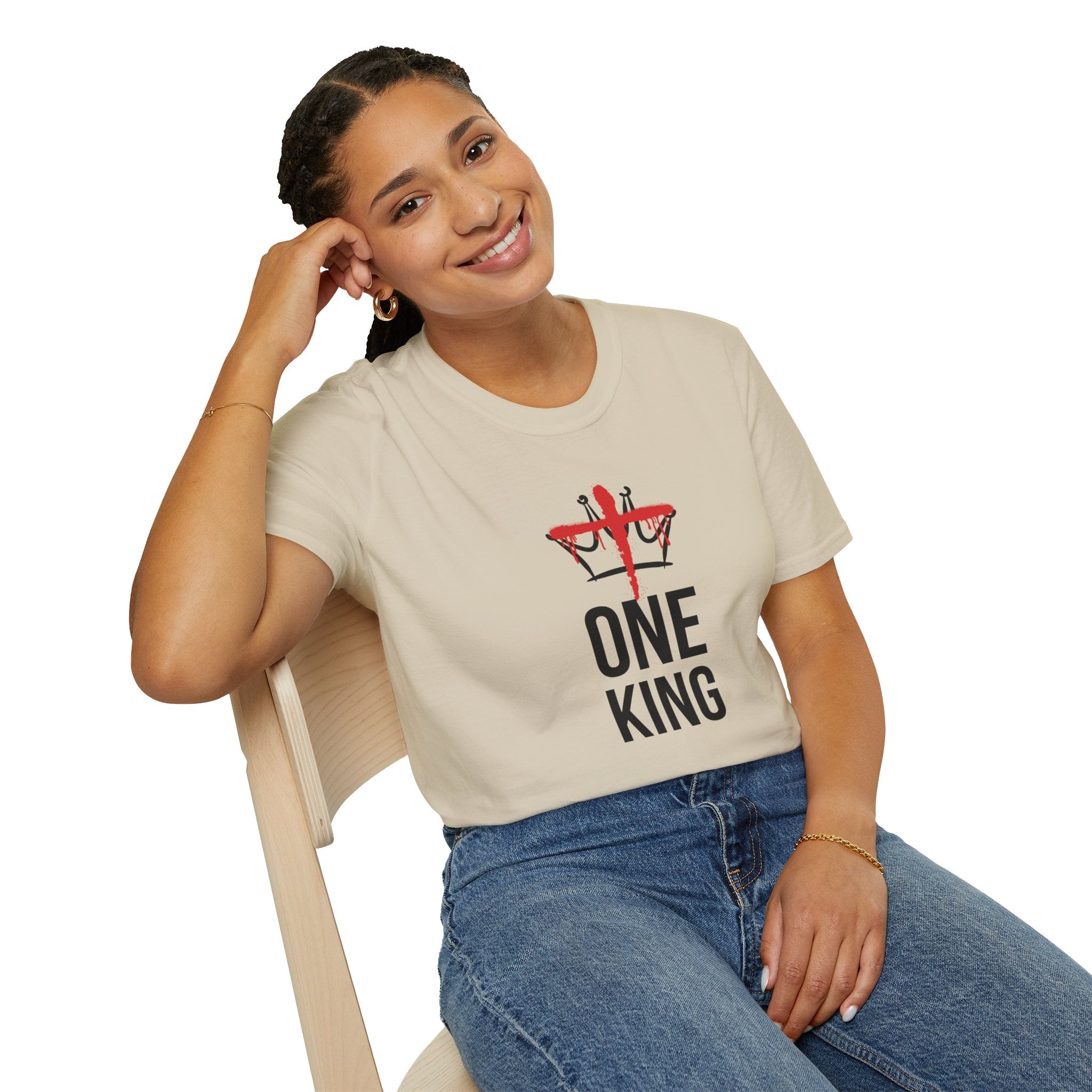 Sand Christ is the One King Christian T-Shirt model 1