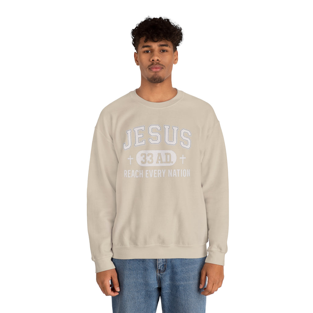 Sand Jesus 33AD Crewneck Sweatshirt model