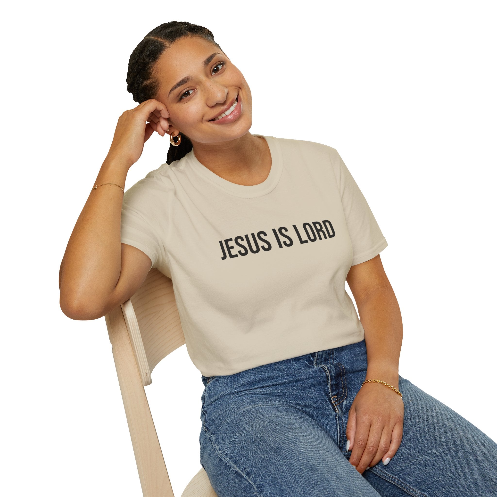 Sand Jesus is Lord Christian T-Shirt model 1