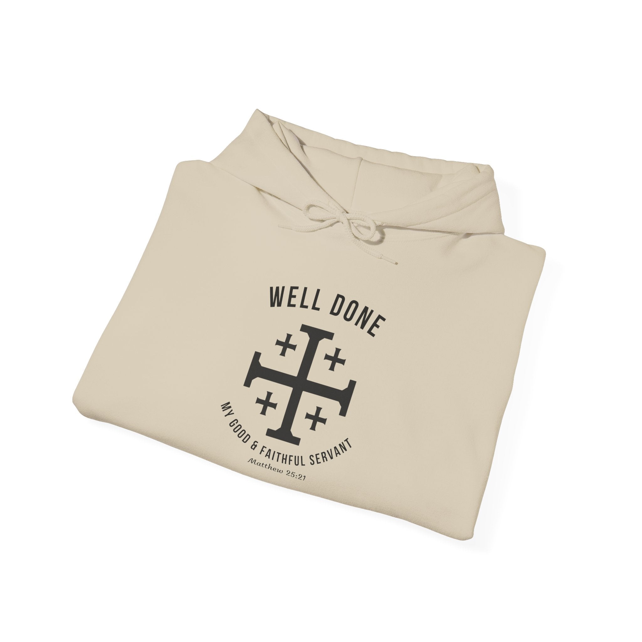 Sand Matthew 2521 Christian Hoodie Folded