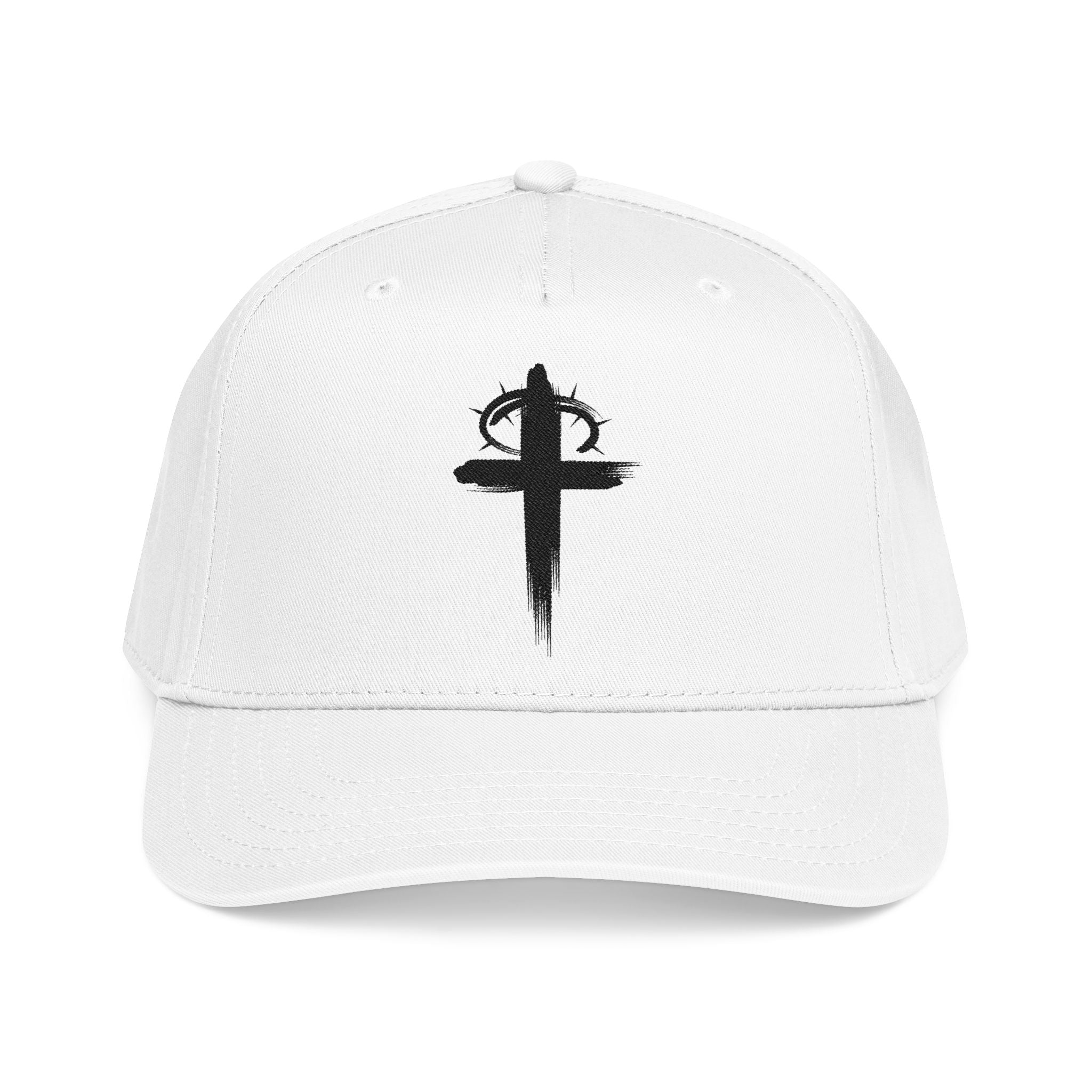 White Crown of Thorns Christian Baseball Front