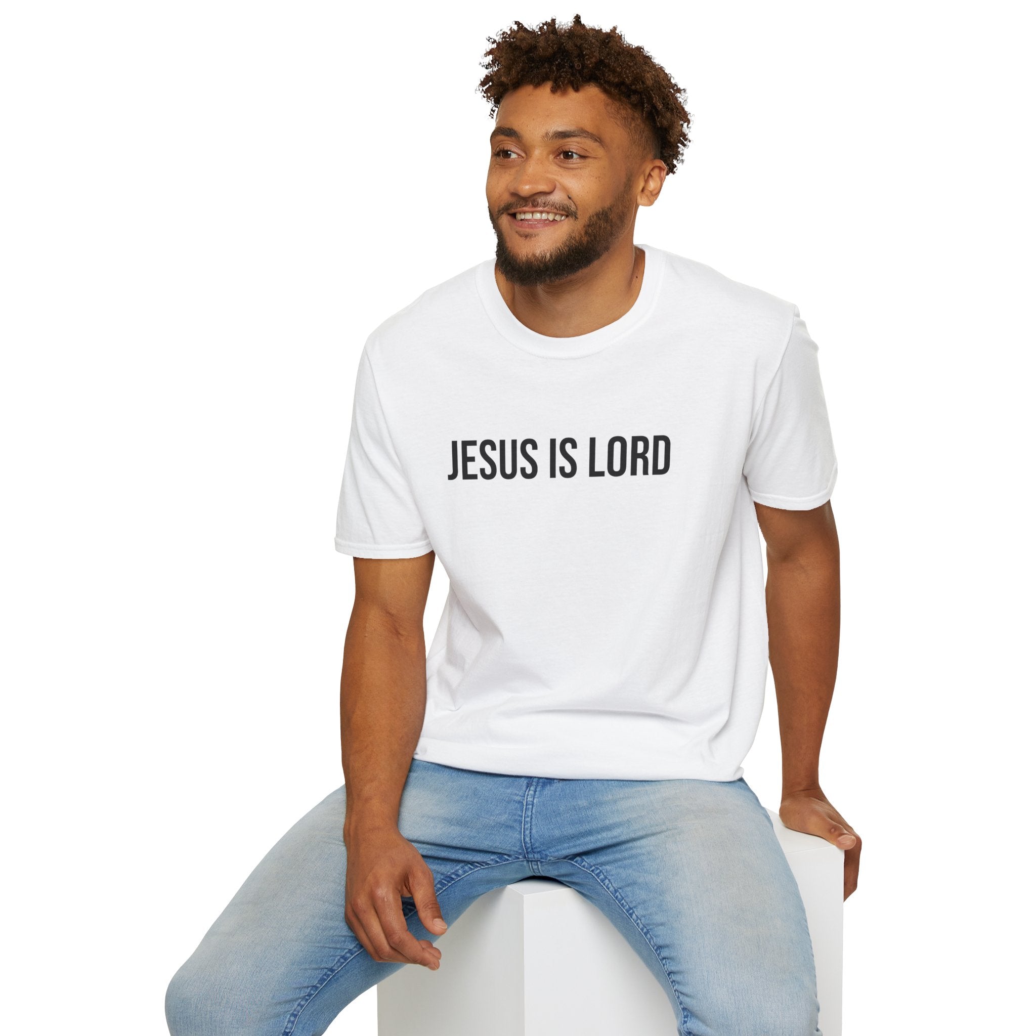 White Jesus is Lord Christian T-Shirt model 2