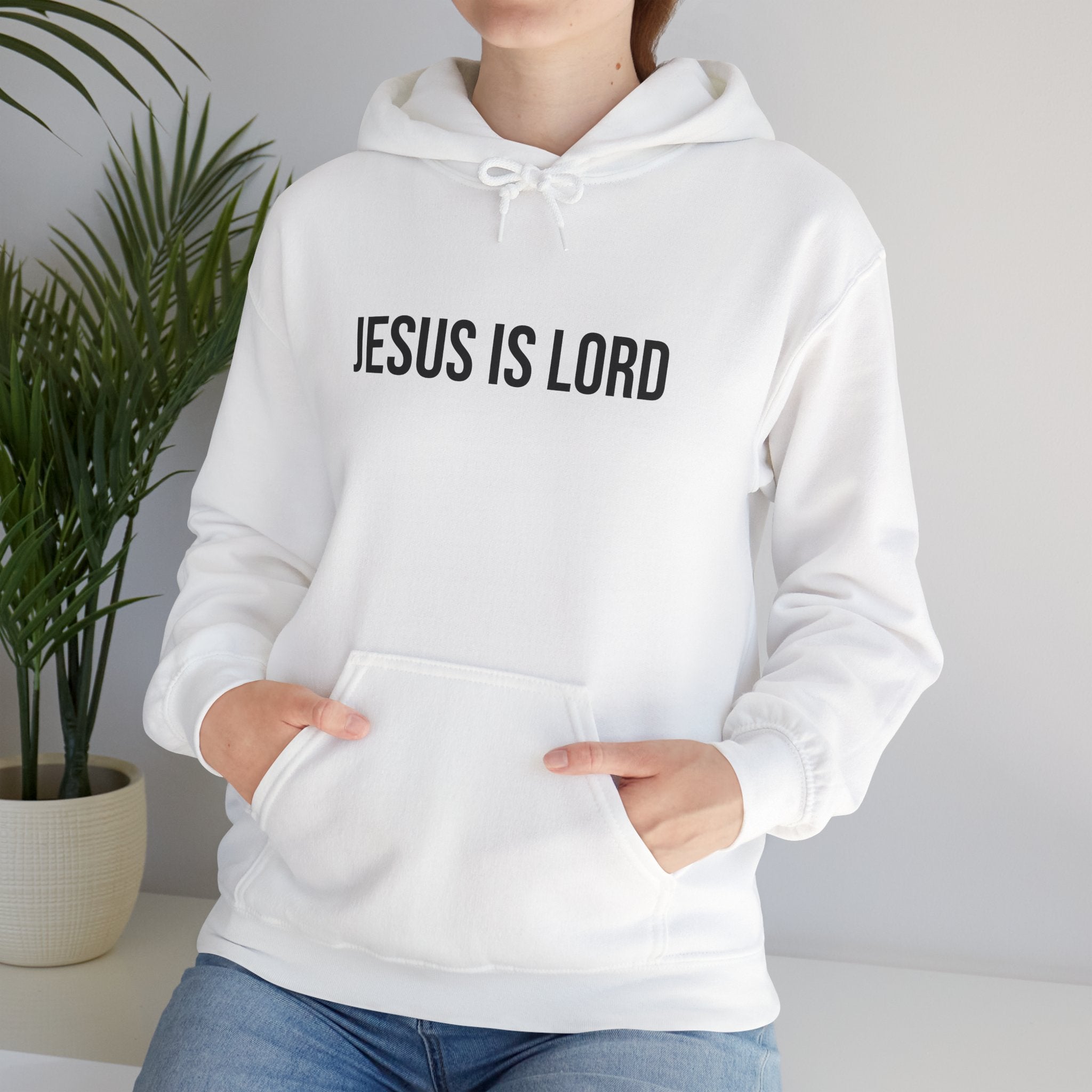 White Jesus is Lord Hoodie Model 1