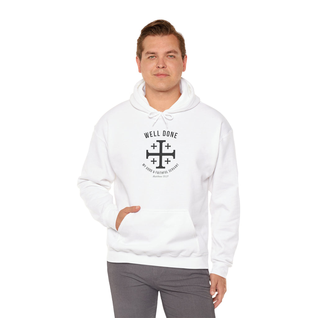 White Matthew 2521 Christian Hoodie Model 1