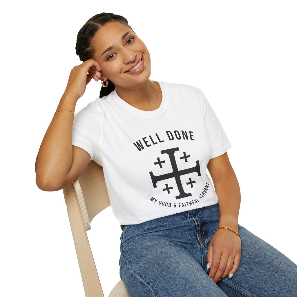 White Matthew 2521 Christian T-Shirt model 1
